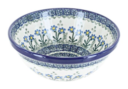 Ceramika Artystyczna Blue Posy Dining Plates & Bowls — Polish Pottery
