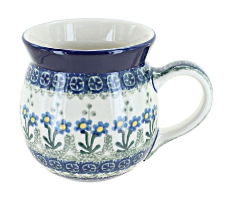 Ceramika Artystyczna Blue Posy Mug — Polish Pottery