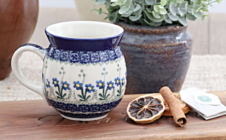 Ceramika Artystyczna Blue Posy Mug — Polish Pottery