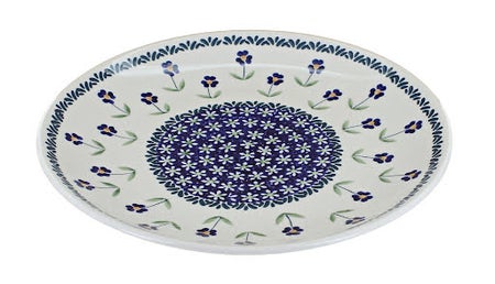 Manufaktura Blue Daisy Dining Plates & Bowls — Polish Pottery