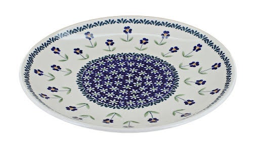 Manufaktura Blue Daisy Dining Plates & Bowls — Polish Pottery