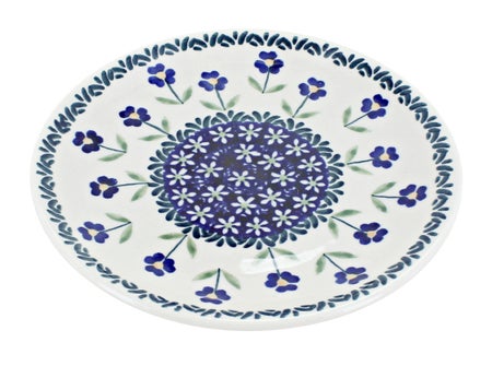 Manufaktura Blue Daisy Dining Plates & Bowls — Polish Pottery