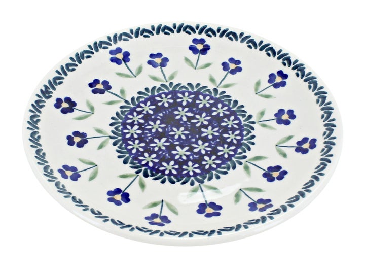Manufaktura Blue Daisy Dining Plates & Bowls — Polish Pottery
