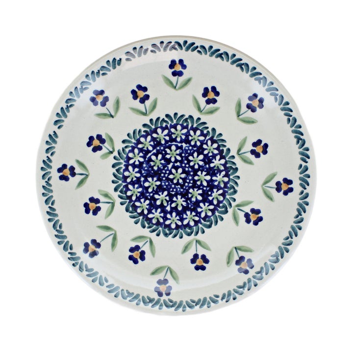 Manufaktura Blue Daisy Dining Plates & Bowls — Polish Pottery