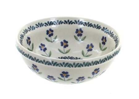 Manufaktura Blue Daisy Dining Plates & Bowls — Polish Pottery