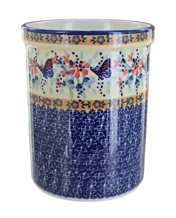 Manufaktura Blue Butterfly Counter Storage — Polish Pottery