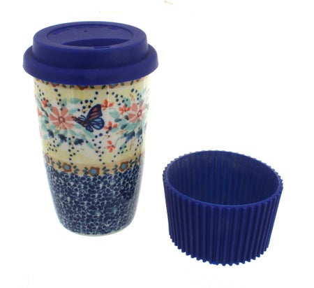 Manufaktura Blue Butterfly Mug — Polish Pottery