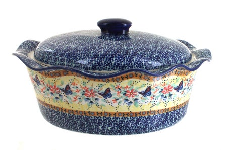 Manufaktura Blue Butterfly Large Bakeware — Polish Pottery