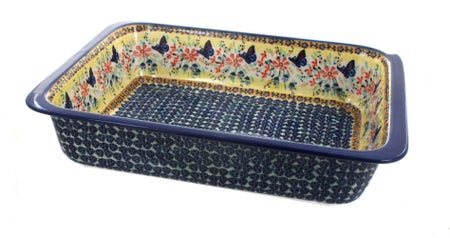 Manufaktura Blue Butterfly Large Bakeware — Polish Pottery