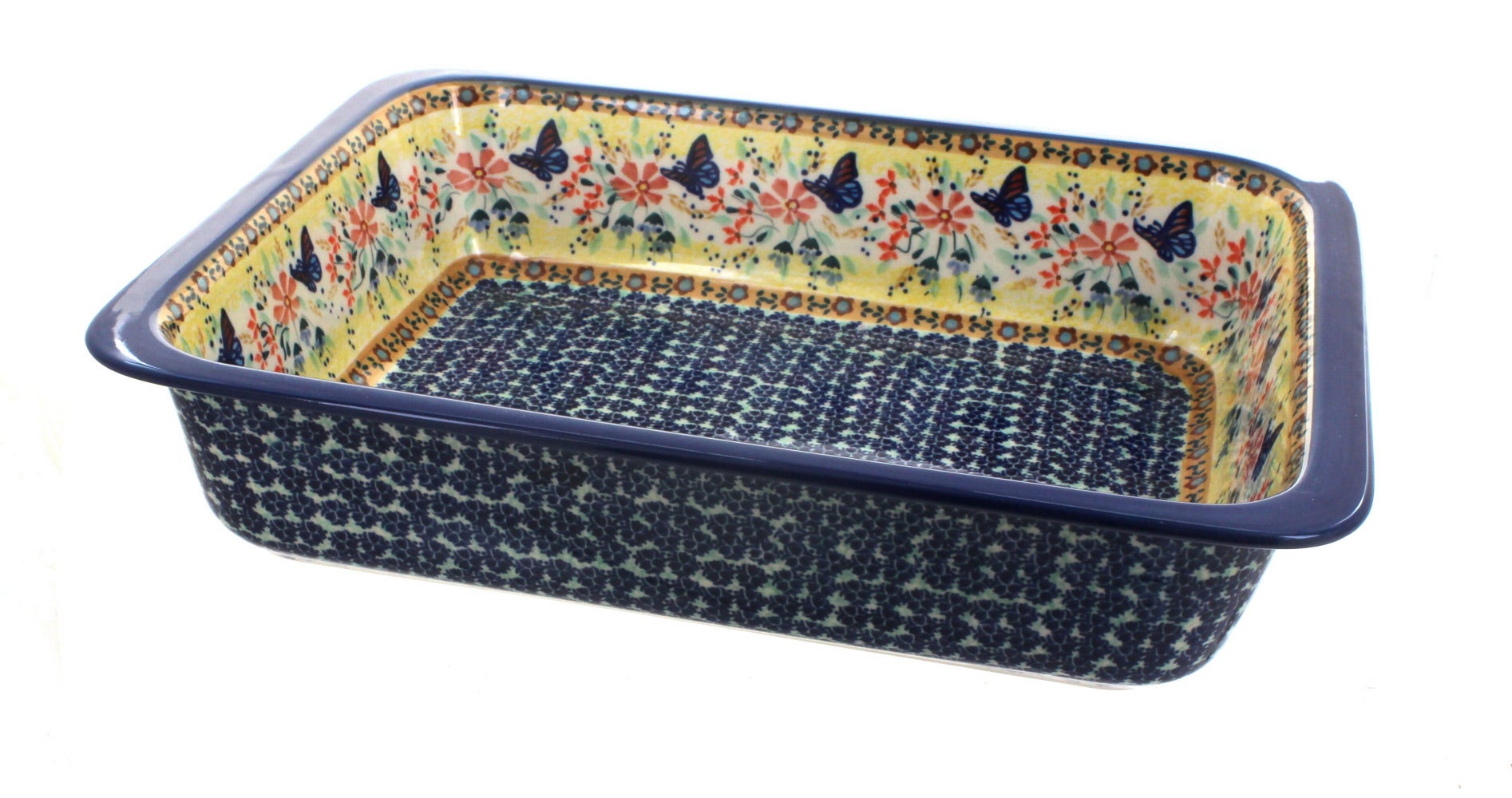 Manufaktura Blue Butterfly Large Bakeware — Polish Pottery