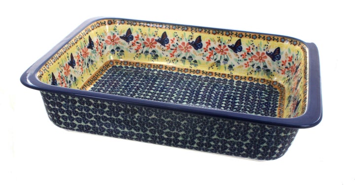 Manufaktura Blue Butterfly Large Bakeware — Polish Pottery