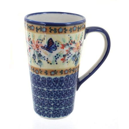 Manufaktura Blue Butterfly Mug — Polish Pottery