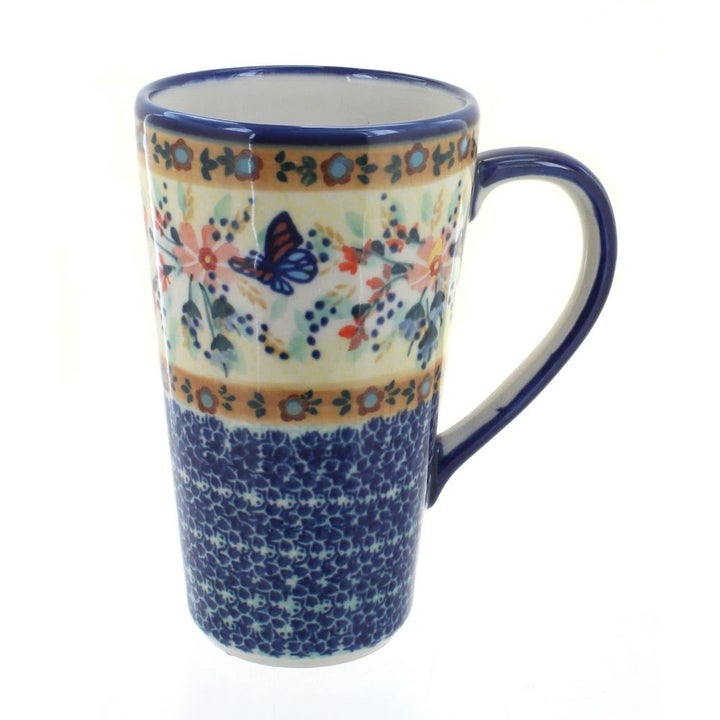 Manufaktura Blue Butterfly Mug — Polish Pottery