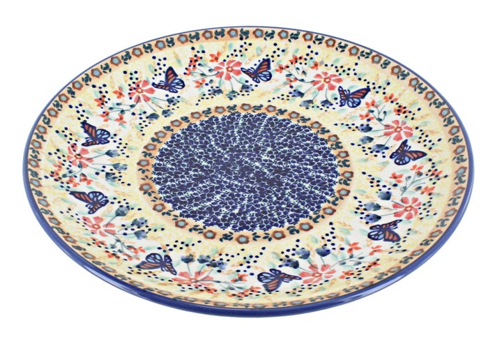 Manufaktura Blue Butterfly Dining Plates & Bowls — Polish Pottery