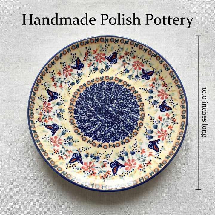 Manufaktura Blue Butterfly Dining Plates & Bowls — Polish Pottery