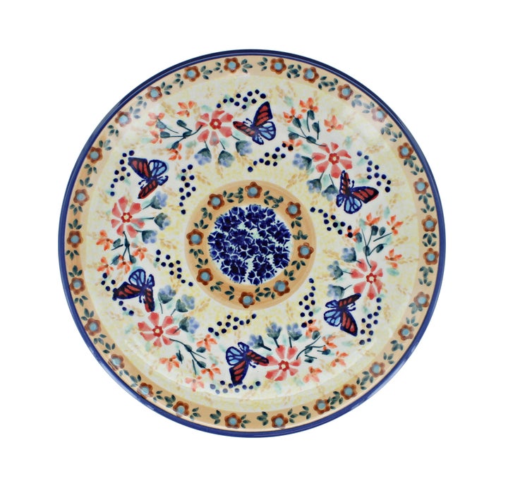 Manufaktura Blue Butterfly Dining Plates & Bowls — Polish Pottery
