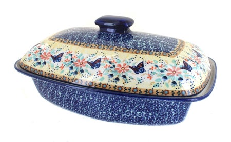 Manufaktura Blue Butterfly Large Bakeware — Polish Pottery