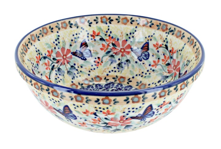 Manufaktura Blue Butterfly Dining Plates & Bowls — Polish Pottery