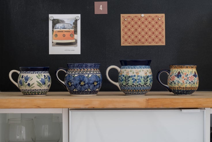 Detail image of Manufaktura Blue Butterfly Mug — Polish Pottery