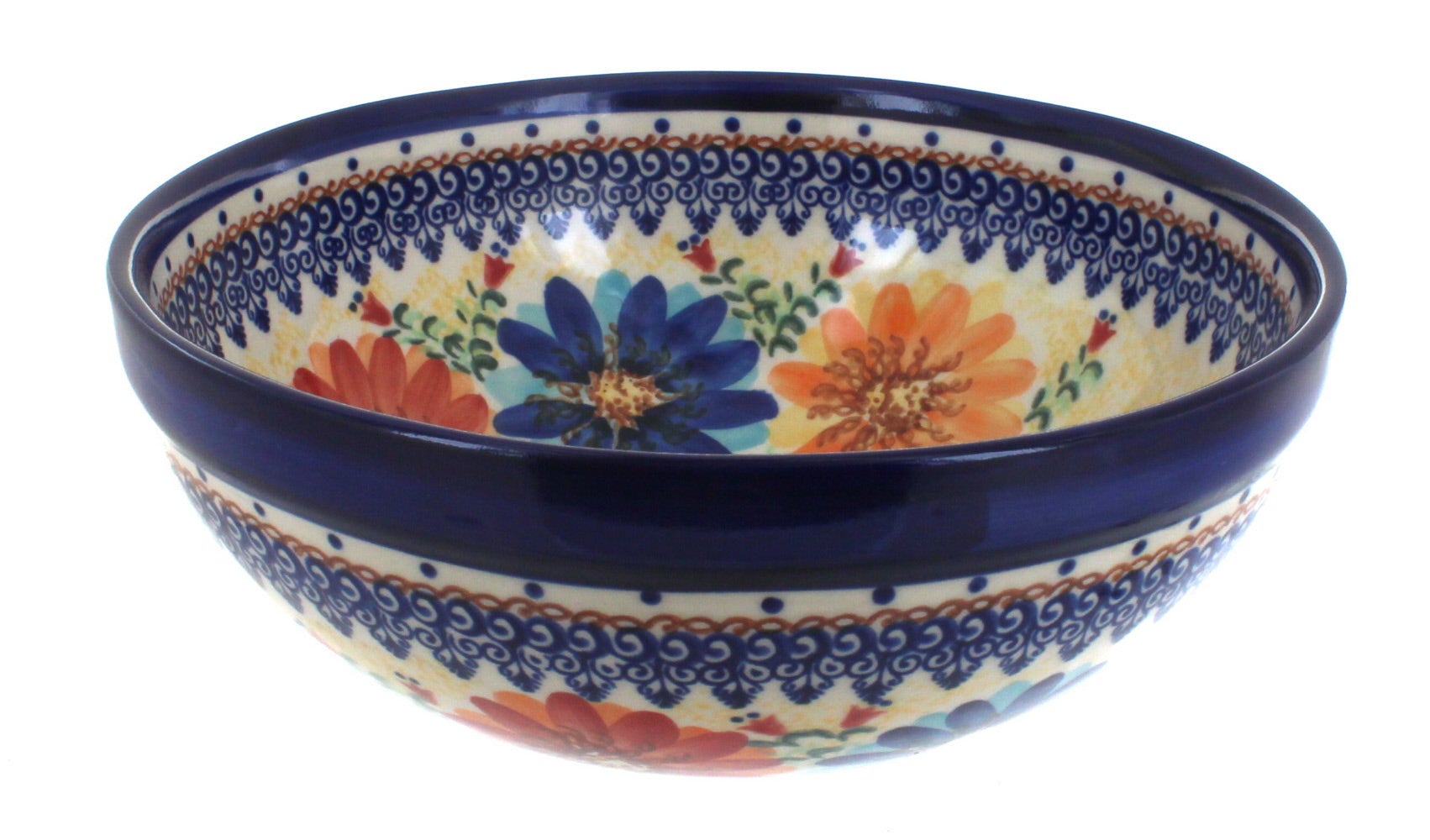 Vena Autumn Burst Small Serving Piece — Polish Pottery