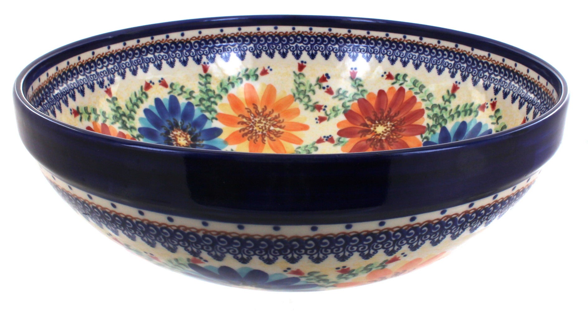 Vena Autumn Burst Large Serving Piece — Polish Pottery