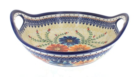 Vena Autumn Burst Large Serving Piece — Polish Pottery