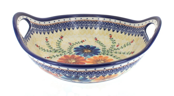 Vena Autumn Burst Large Serving Piece — Polish Pottery