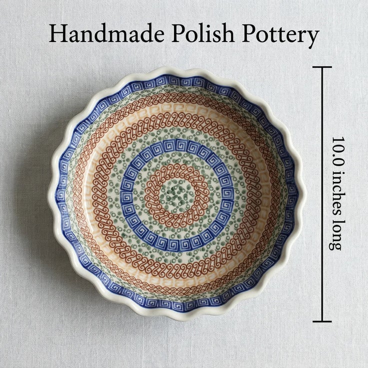Detail image of Ceramika Artystyczna Athena Pie Plate — Polish Pottery