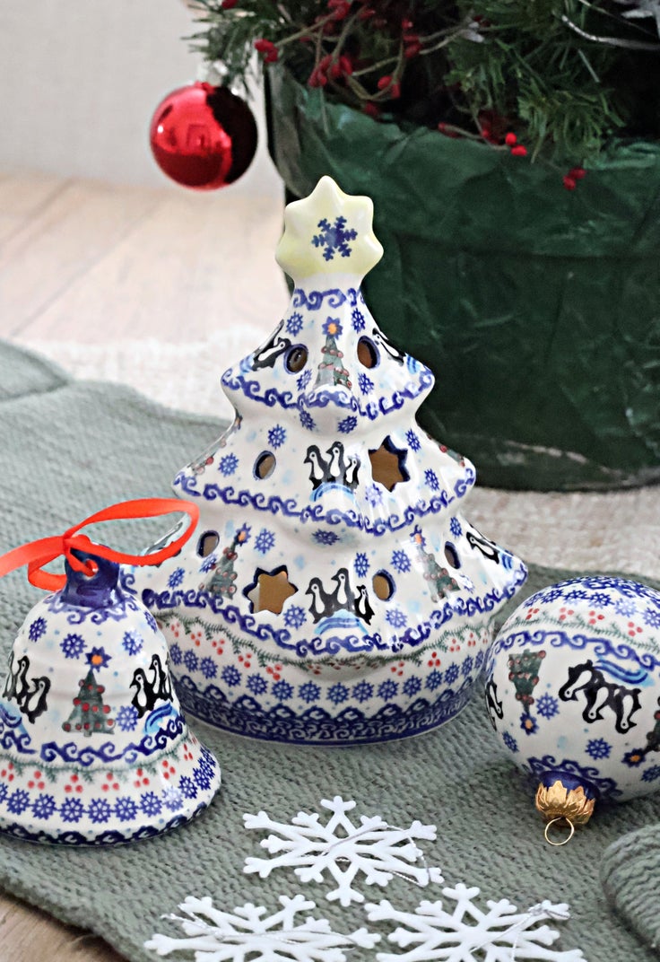 Detail image of Vena Arctic Holidays Luminary — Polish Pottery