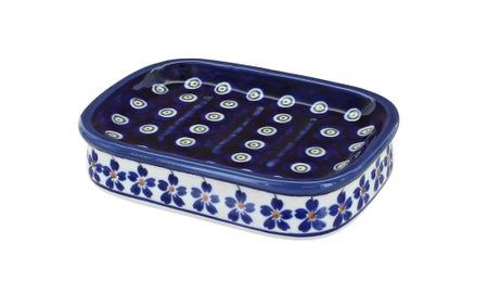 Zaklady Flowering Peacock Bathroom Accessories — Polish Pottery