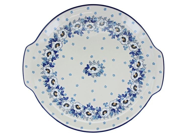 Detail image of Ceramika Artystyczna Georgia Blue Large Serving Piece — Polish Pottery