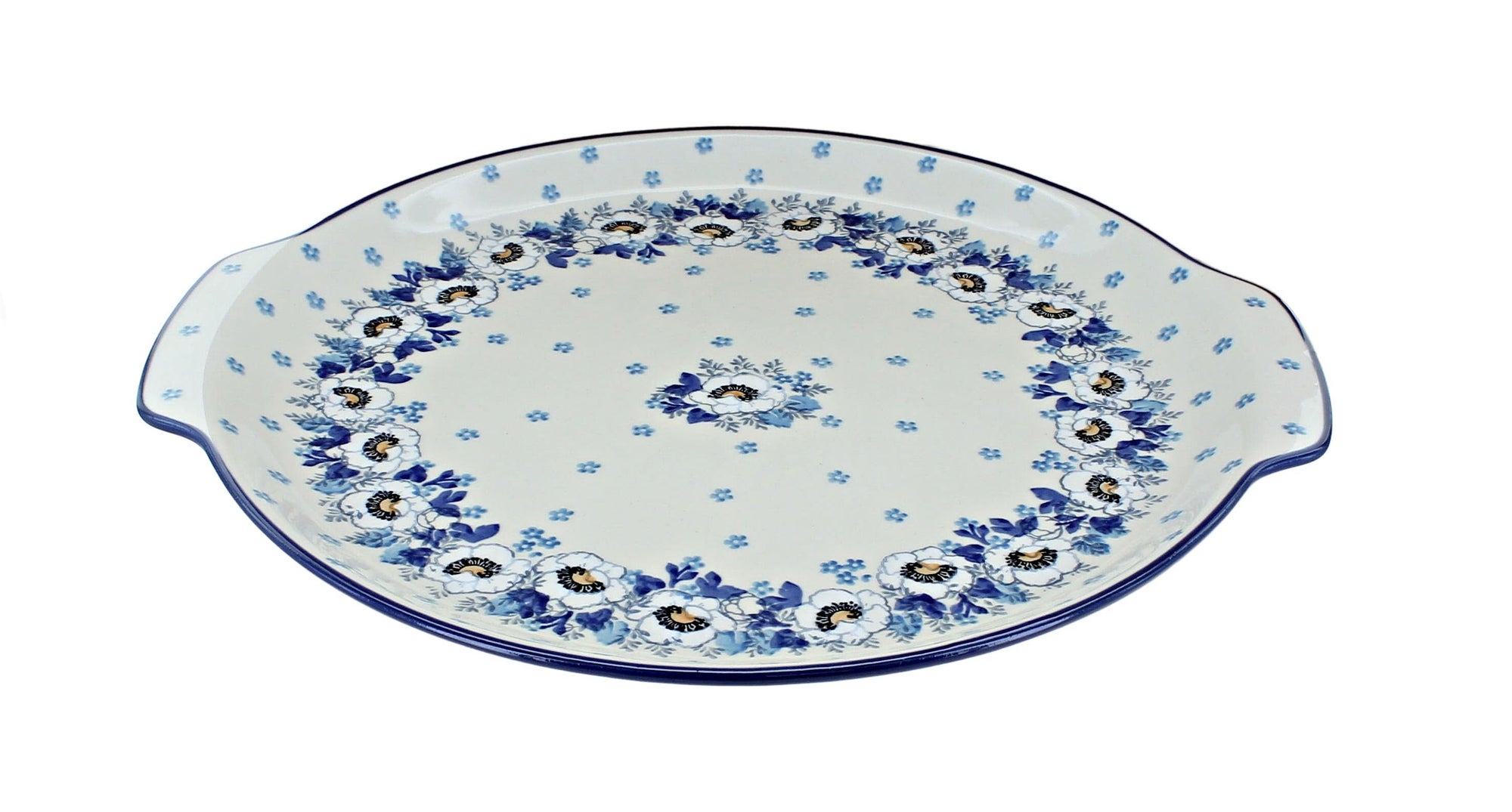 Ceramika Artystyczna Georgia Blue Large Serving Piece — Polish Pottery