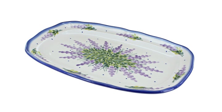 WR Unikat Lavender Fields Medium Serving Piece — Polish Pottery
