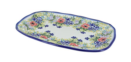WR Unikat Summer Garden Medium Serving Piece — Polish Pottery