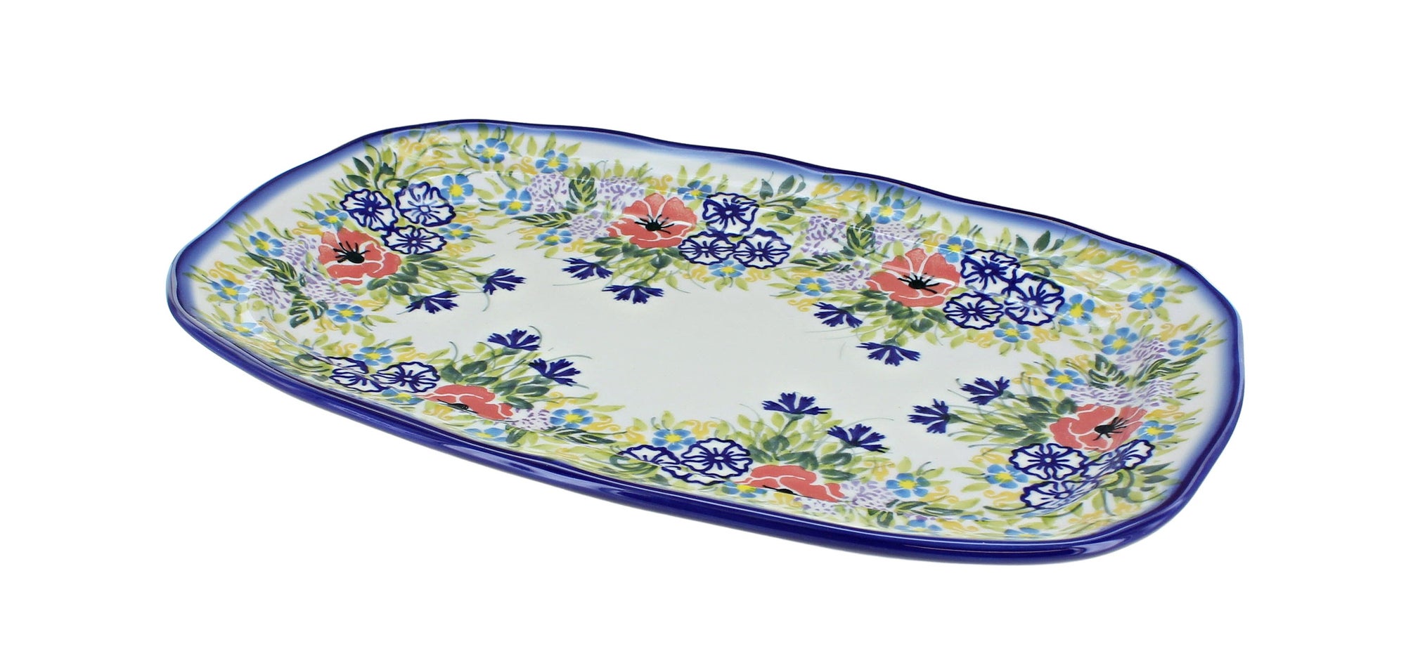 WR Unikat Summer Garden Medium Serving Piece — Polish Pottery