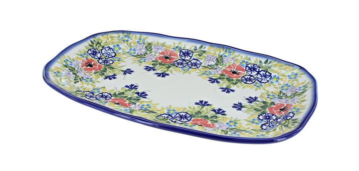 WR Unikat Summer Garden Medium Serving Piece — Polish Pottery