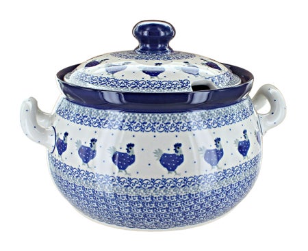 Ceramika Artystyczna Barnyard Rooster Large Serving Piece — Polish Pottery