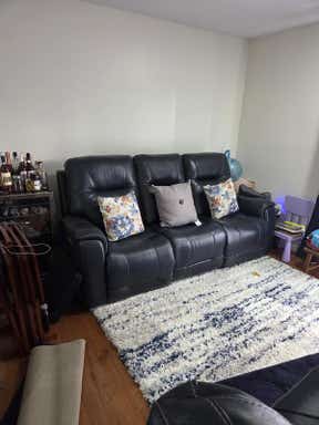 Customer photo for review titled "Simply lovely  living room and deck."