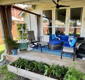 Customer photo for review titled "Gorgeous Rug for our Deeck"