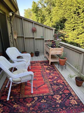 Customer photo for review titled "Gorgeous tribal rug"
