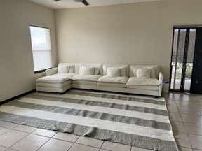 Customer photo for review titled "Beautiful and modern but very scratchy"