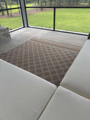 Customer photo for review titled "Beautiful Outdoor Rug"