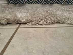 Customer photo for review titled "Soft fluffy rug!"