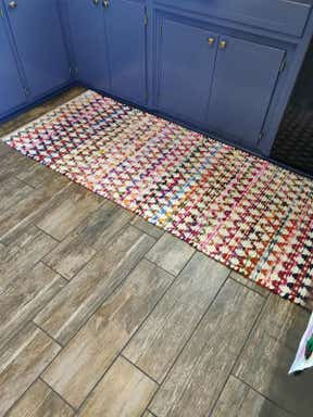 Customer photo for review titled "Great colorful rug"