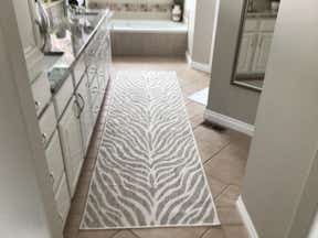 Customer photo for review titled "Animal print runner."