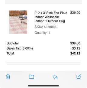 Customer photo for review titled "Item did not match description"