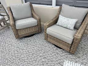 Customer photo for review titled "Beautiful textured neutral"