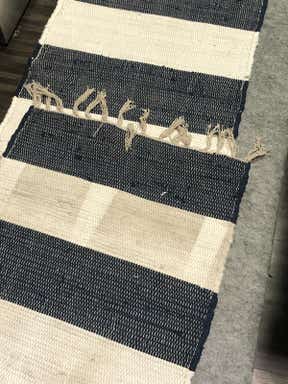 Customer photo for review titled "Dirty. Different blue than other sizes"