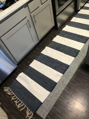 Customer photo for review titled "Dirty. Different blue than other sizes"