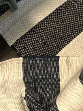 Customer photo for review titled "Dirty. Different blue than other sizes"